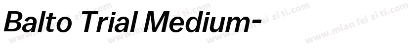 Balto Trial Medium字体转换